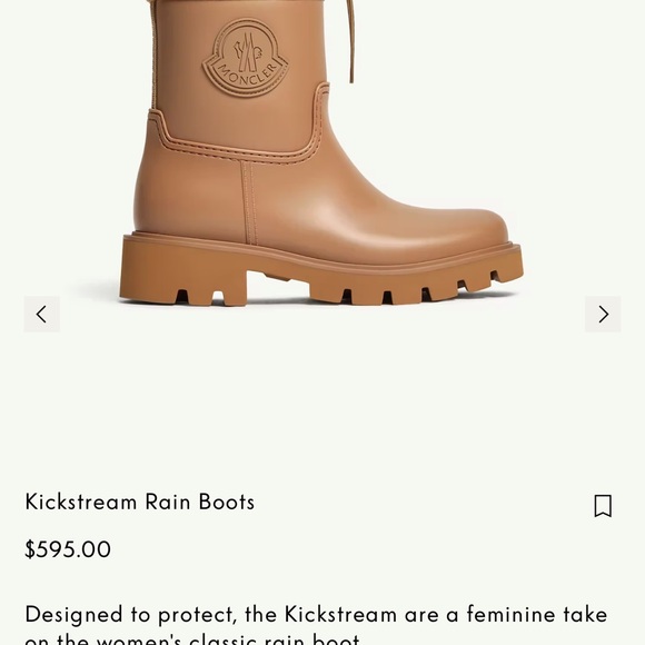 Moncler Shoes - Moncler Women's Brown Kickstream Rain Boots NWT